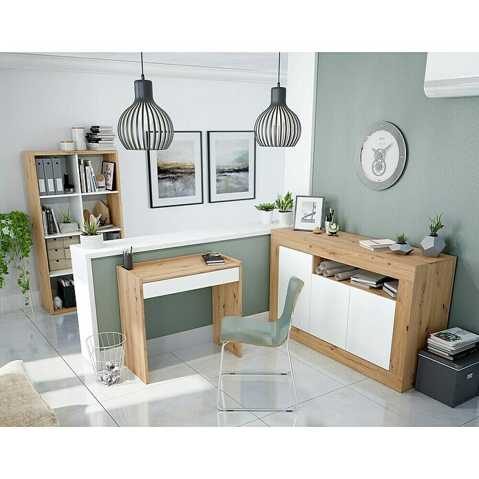 Conjunto de muebles Noa (Roble Nodi/Blanco Artik, 2 pzs.) | BAUHAUS
