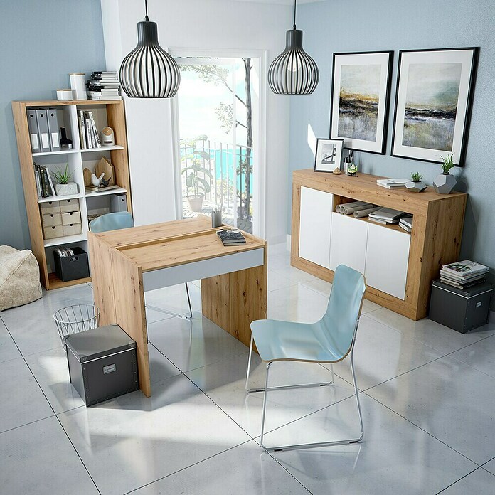 Conjunto de muebles Noa (Roble Nodi/Blanco Artik, 2 pzs.) | BAUHAUS