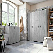 Armario multiusos de madera Tidy (L x An x Al: 37 x 41 x 182 cm, Blanco Artik/Cemento, Espesor: 15 mm) | BAUHAUS