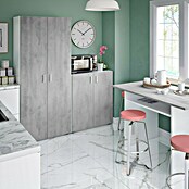 Armario multiusos de madera Tidy (L x An x Al: 37 x 80 x 182 cm, Blanco Artik/Cemento) | BAUHAUS