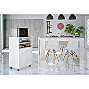 Armario multiusos de madera Tidy (L x An x Al: 37 x 80 x 182 cm, Blanco Artik/Cemento) | BAUHAUS
