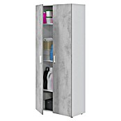Armario multiusos de madera Tidy (L x An x Al: 37 x 80 x 182 cm, Blanco Artik/Cemento) | BAUHAUS