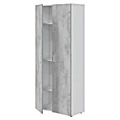 Armario multiusos de madera Tidy (L x An x Al: 37 x 80 x 182 cm, Blanco Artik/Cemento) | BAUHAUS