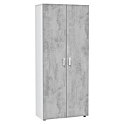 Armario multiusos de madera Tidy (L x An x Al: 37 x 80 x 182 cm, Blanco Artik/Cemento) | BAUHAUS