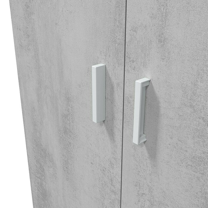 Armario multiusos de madera Tidy (L x An x Al: 37 x 80 x 182 cm, Blanco Artik/Cemento) | BAUHAUS