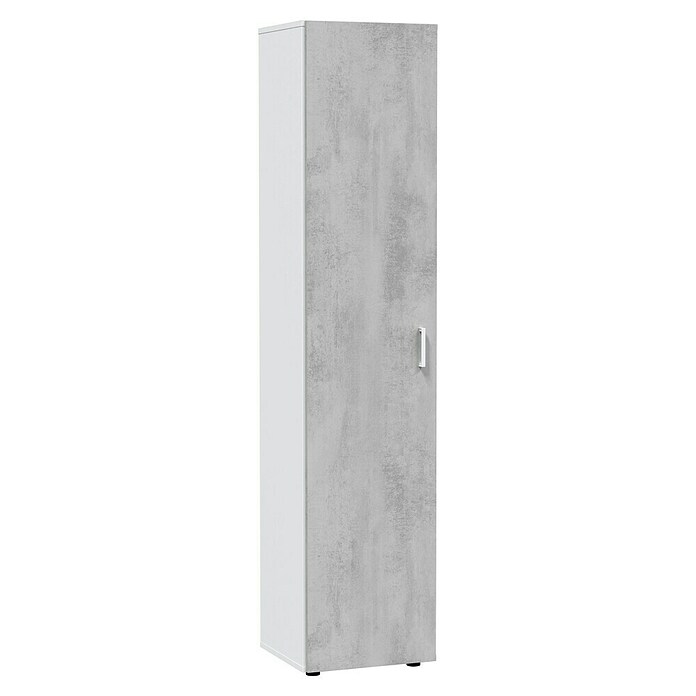Armario multiusos de madera Tidy (L x An x Al: 37 x 41 x 182 cm, Blanco Artik/Cemento, Espesor: 15 mm) | BAUHAUS