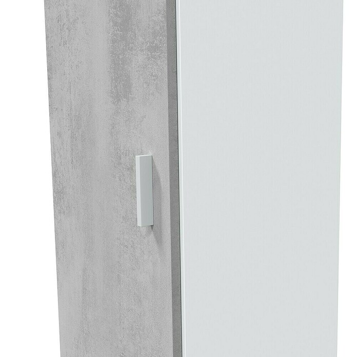 Armario multiusos de madera Tidy (L x An x Al: 37 x 41 x 182 cm, Blanco Artik/Cemento, Espesor: 15 mm) | BAUHAUS