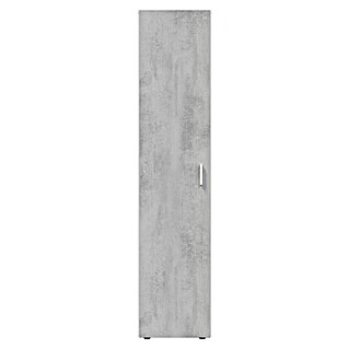 Armario multiusos de madera Tidy (L x An x Al: 37 x 41 x 182 cm, Blanco Artik/Cemento, Espesor: 15 mm)