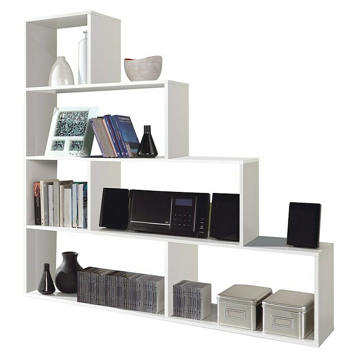 Estantería de madera Klum (L x An x Al: 29 mm x 145 cm x 145 cm, Blanco Brillo) | BAUHAUS