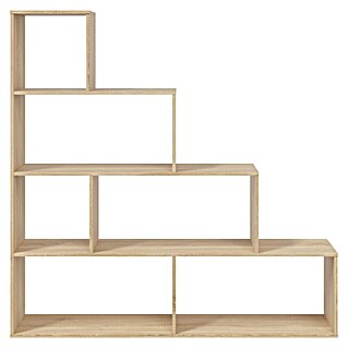 Estantería de madera Klum (L x An x Al: 29 mm x 145 cm x 145 cm, Roble Canadian)