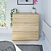 Cómoda Nerea (L x An x Al: 38 x 77 x 80 cm, Roble Canadian, Número de cajones: 3 ud.) | BAUHAUS