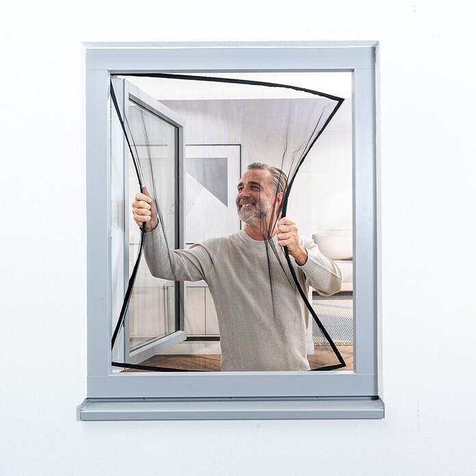 Windhager Insektenschutzfenster Pop-up Screen (B x H: 100 x 120 cm, Montage Insektengitter: Kleben) | BAUHAUS