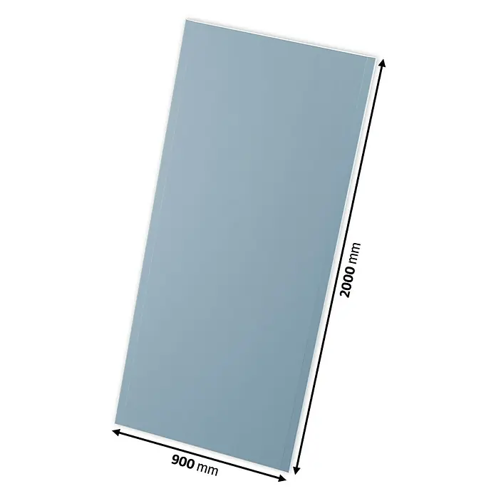 Probau Gipskartonplatte Easy Saphir ONE-4-ALL - 2.000 x 900 x 12,5 mm, Imprägniert - Hellblaues Rechteckpaneel, 2000 mm x 900 mm.