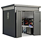 Gardol Gerätehaus Cubus (Außenmaß inkl. Dachüberstand (B x T): 230 x 230 cm, Metall, Schwarz) | BAUHAUS