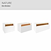 Camargue Nature Waschtischunterschrank (60 x 46 x 45 cm, Weiß/Eiche) | BAUHAUS