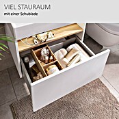 Camargue Nature Waschtischunterschrank (60 x 46 x 45 cm, Weiß/Eiche) | BAUHAUS