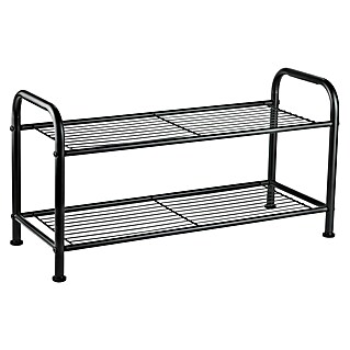 Schuhregal (L x B x H: 26 x 65 x 34 cm, Schwarz)