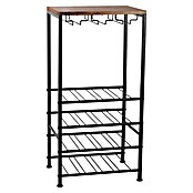 Weinregal (L x B x H: 40 x 30 x 80 cm, Schwarz/Braun) | BAUHAUS