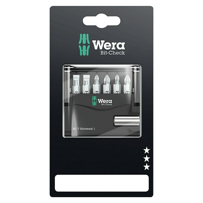 Wera Classic Bit-Set Mini-Check Kreuz/Schlitz (7-tlg.)
