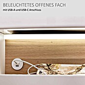 Camargue Nature Waschtischunterschrank (100 x 45 x 46 cm, Weiß/Eiche) | BAUHAUS