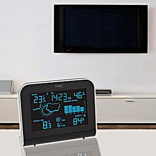 TFA Dostmann Funkwetterstation Sphere (L x B x H: 14,8 x 5,3 x 11,7 cm, Kunststoff, Schwarz)