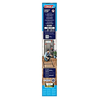 Tesa Puerta con protección contra insectos Falt (Antracita, Montaje de la mosquitera: Pinzas)