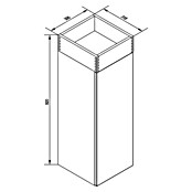 Camargue Nature Midischrank (30 x 31,8 x 92 cm, Weiß/Eiche, DIN Anschlag: Rechts) | BAUHAUS