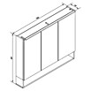 Camargue Nature LED-Spiegelschrank (B x H: 100 x 82,2 cm, Mit Beleuchtung) | BAUHAUS