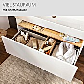 Camargue Nature Waschtischunterschrank (100 x 45 x 46 cm, Weiß/Eiche) | BAUHAUS