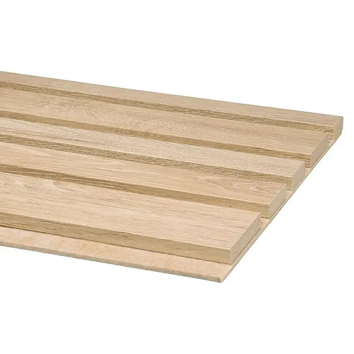 CanDo Akustikpaneel Blend - Eiche Natur Uni, 2.600 x 300 x 17 mm, 2 Stk. - Helles Holzlamellen-Wandpaneel mit natürlicher Eichenoberfläche, ideal für Dekoration und Akustik.