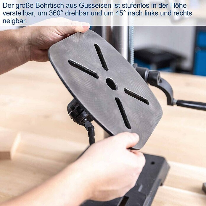 Scheppach Tischbohrmaschine TBM300 Vario (750 W, Leerlaufdrehzahl: 1 450 U/min, Spannweite Bohrfutter: 16 mm) | BAUHAUS