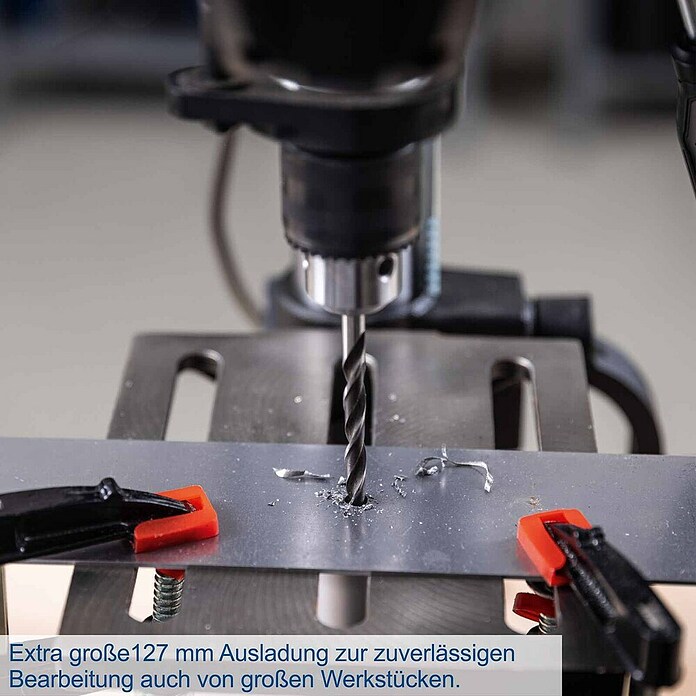 Scheppach Tischbohrmaschine TBM250 (550 W, Leerlaufdrehzahl: 510 U/min - 2 430 U/min, Spannweite Bohrfutter: 1,5 mm - 13 mm) | BAUHAUS
