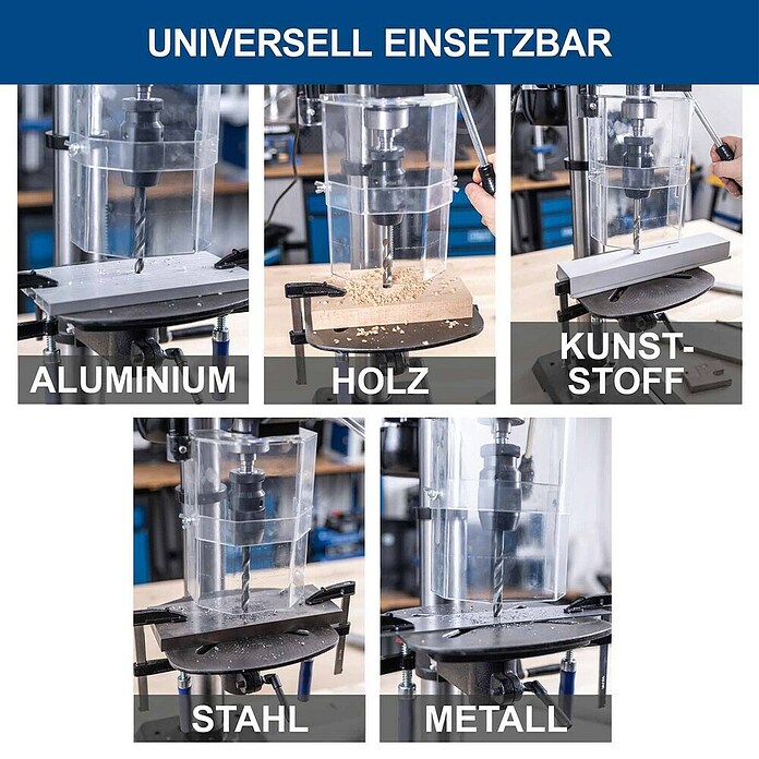 Scheppach Tischbohrmaschine TBM300 Vario (750 W, Leerlaufdrehzahl: 1 450 U/min, Spannweite Bohrfutter: 16 mm) | BAUHAUS