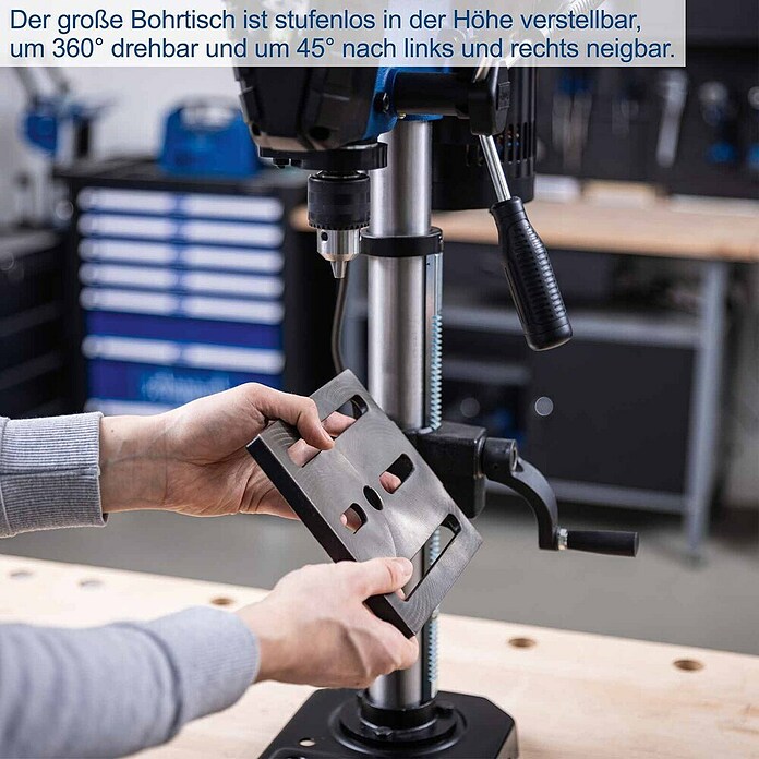 Scheppach Tischbohrmaschine TBM250 (550 W, Leerlaufdrehzahl: 510 U/min - 2 430 U/min, Spannweite Bohrfutter: 1,5 mm - 13 mm) | BAUHAUS