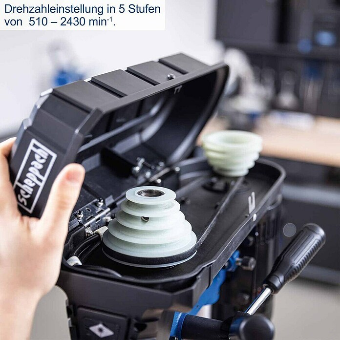 Scheppach Tischbohrmaschine TBM250 (550 W, Leerlaufdrehzahl: 510 U/min - 2 430 U/min, Spannweite Bohrfutter: 1,5 mm - 13 mm) | BAUHAUS