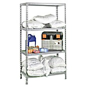 Simonrack Simonclick Metallregal (L x B x H: 30 x 80 x 160 cm, Traglast: 150 kg/Boden, Anzahl Böden: 4 Stk., Silber)