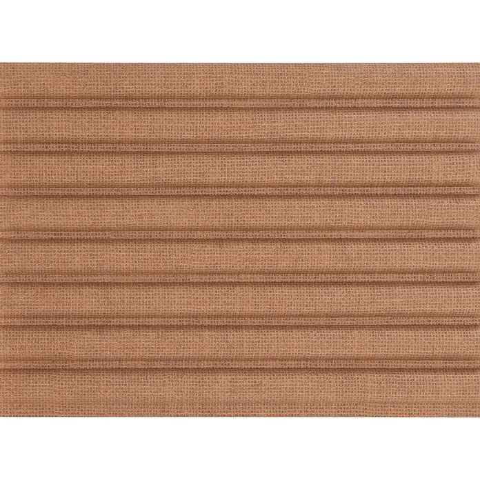 CanDo Akustikpaneel Curve - Terra, 2.600 x 300 x 19 mm, 2 Stk. - Brauner strukturierter Stoff mit horizontalen Falten.
