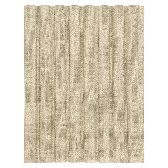CanDo Akustikpaneel Curve - Sand, 2.600 x 300 x 19 mm, 2 Stk. - Beigefarbenes, gewelltes Gewebe mit vertikalen Rippen.