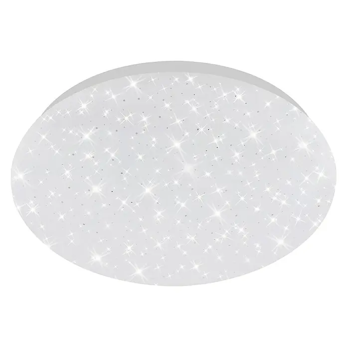 Brilo Plafón LED redondo RGB cielo estrellado - 10 W, Ø x Al: 300 mm x 9,5 cm, Blanco, RGBW - Lámpara de techo con efecto estrellado. Perfecta para iluminar habitaciones infantiles u otras zonas de estar. Crea un ambiente agradable.