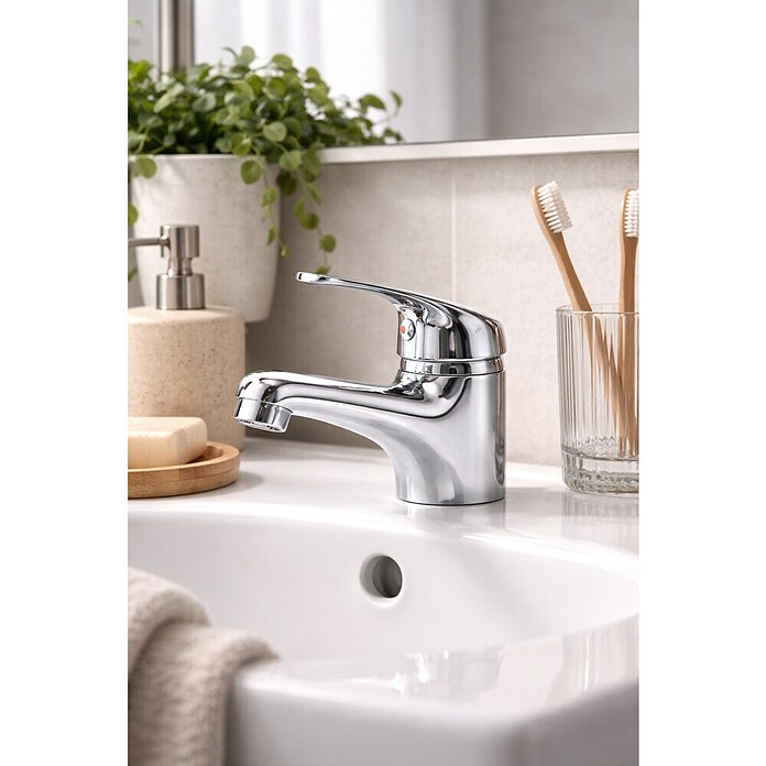 Rousseau Memphis Grifo de lavabo (Cromo, Brillante)