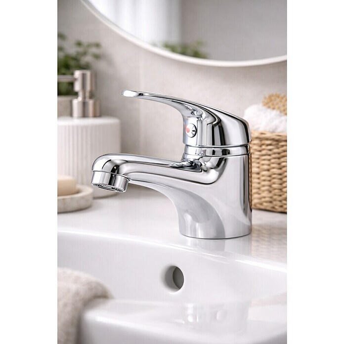 Rousseau Memphis Grifo de lavabo (Cromo, Brillante)
