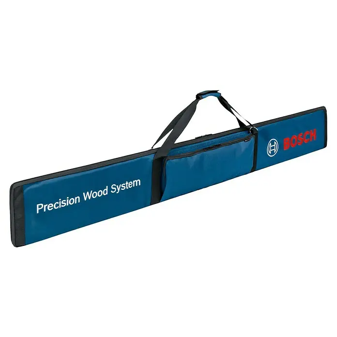 Bosch Professional Transporttasche FSN - 550 x 224 x 70 mm - Blaue Bosch Tragetasche für Precision Wood System Werkzeuge, mit Griff und Reißverschlusstaschen.