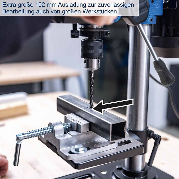 Scheppach Tischbohrmaschine TBM200 (400 W, 550 U/min - 2 600 U/min, Spannweite Bohrfutter: 1,5 mm - 13 mm) | BAUHAUS