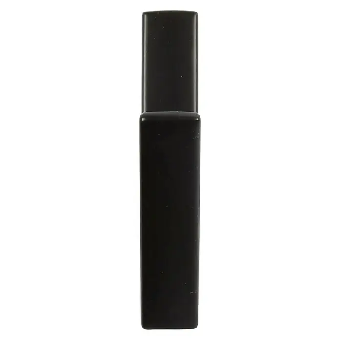 Rei Garderobenhaken C8728 - L x B x H: 40 x 14 x 78 mm, Zinkdruckguss, Schwarz, 2 Stk. - Matt schwarzes rechteckiges Gerät mit abnehmbarer Kappe und abgerundeten Kanten.