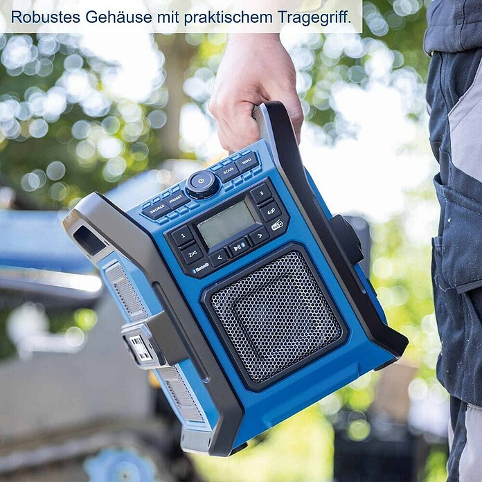 Scheppach Akku-Baustellenradio C-DAB30-X (20 V, 1 Akku, 2 Ah) | BAUHAUS