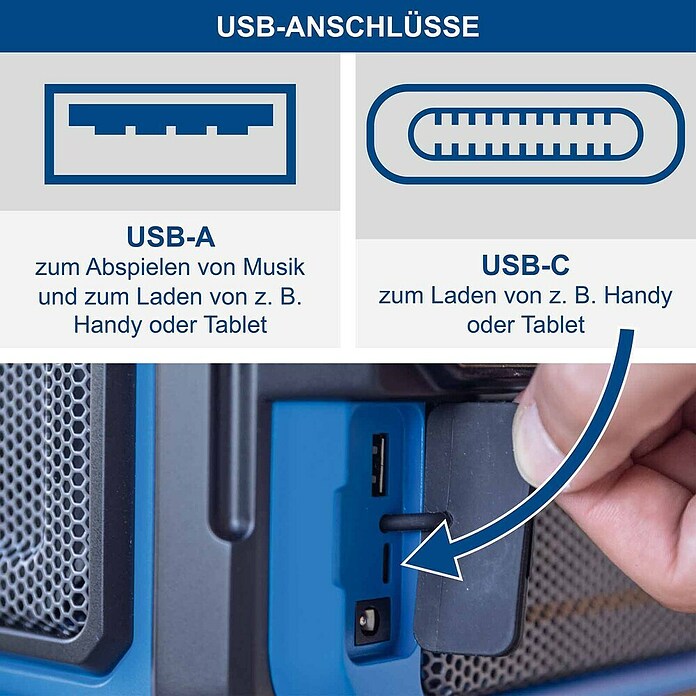 Scheppach Akku-Baustellenradio C-DAB30-X (20 V, 1 Akku, 2 Ah) | BAUHAUS