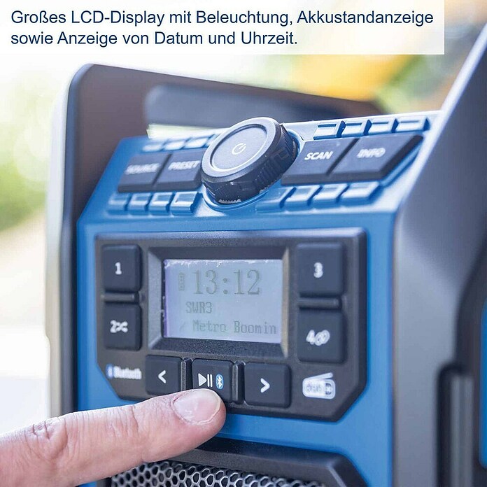 Scheppach Akku-Baustellenradio C-DAB30-X (20 V, 1 Akku, 2 Ah) | BAUHAUS