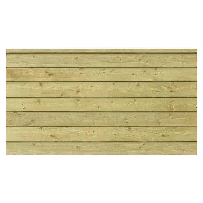Sichtschutzelement Klink - L x B x H: 91 x 174 x 2,7 cm, Holz, Natur - Hellgelbgrüne horizontale Holzverkleidung mit sichtbaren Ästen.