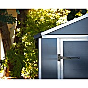 Palram – Canopia Gerätehaus Rubicon (Außenbreite inkl. Dachüberstand: 175 cm, Außentiefe inkl. Dachüberstand: 302 cm, Kunststoff, Dunkegrau) | BAUHAUS