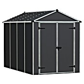 Palram – Canopia Gerätehaus Rubicon (Außenbreite inkl. Dachüberstand: 175 cm, Außentiefe inkl. Dachüberstand: 302 cm, Kunststoff, Dunkegrau) | BAUHAUS